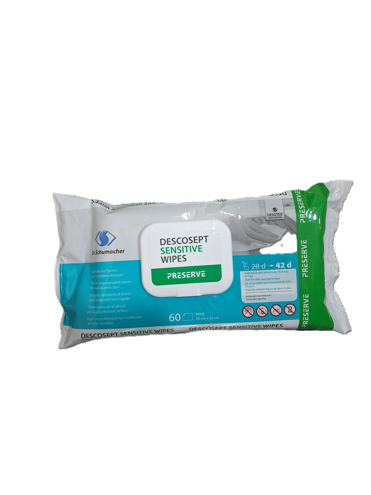 MC562000 Descosept sensitive maramice Preserve   maxi 60 kom