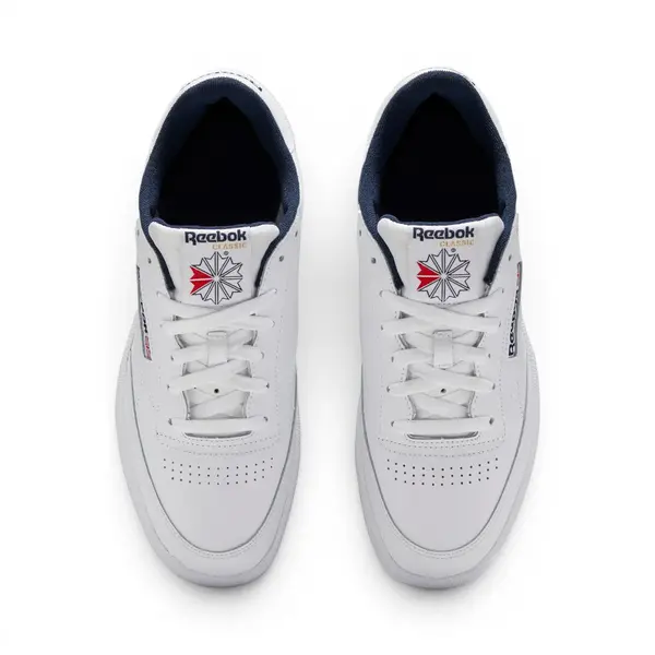 100000156 Bijele kožne tenisice s plavim detaljima – Reebok