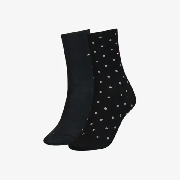 100001493-001 Tommy Hilfiger Ženske Čarape Dot 2 Para – Crne