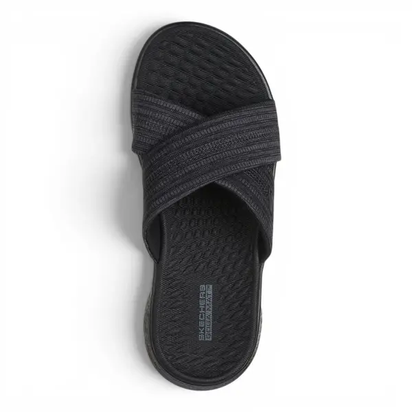 141420-BKGY Crno-sive ženske natikače GO WALK Flex Sandal Impress – Skechers
