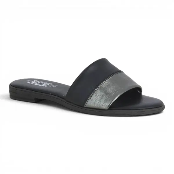 17018-nero Sapore di Mare nero ženska natikača