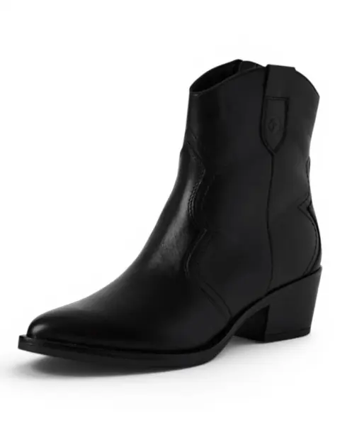 25702-41-003 Tamaris ženska gležnjača BLACK LEATHER