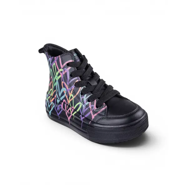 314075L-BKMT Hyperlift Love Daze dječje visoke tenisice crno-multicolor – Skechers