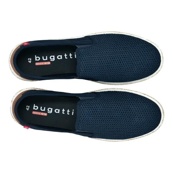 321ASP616969-4163 Bugatti mokasina dark blue/cognac