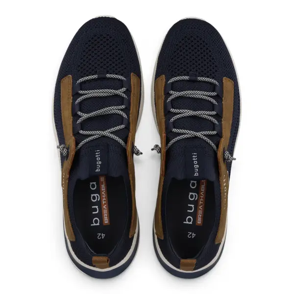 321AWO626950-4163 Bugatti Tenisice Dark Blue Cognac