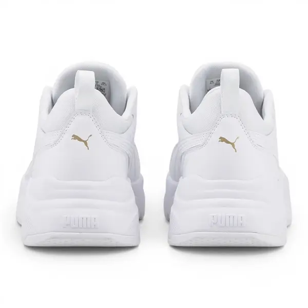 384647-01 Puma Cassia  White- White- Team Gold