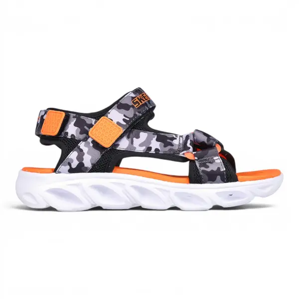 400077L-BGOR Hypno-Splash Sun Breaks dječje sandale crno-sive s narančastim detaljima – Skechers