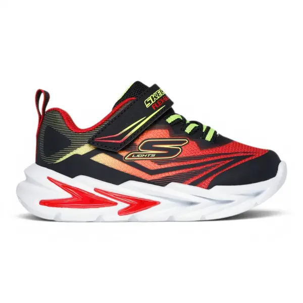400139N-BKRD Flex-Glow Ultra S-Lights dječje tenisice crno-crvene – Skechers