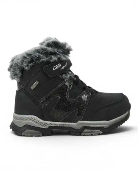 838386-black Crne čizme za djevojčice– Ciciban