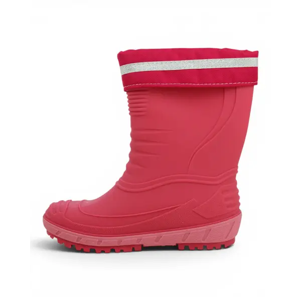849452-FUXIA Dječje Gumene Čizme S Krznom Fuxia - Ciciban