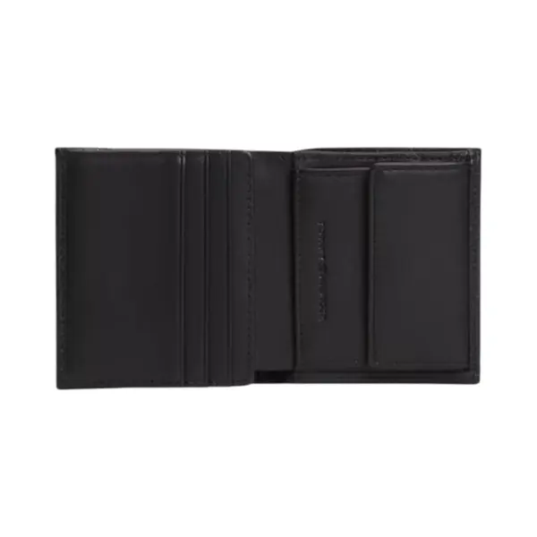 AM0AM14230-BDS-001 TOMMY HILFIGER TH CENTRAL TRIFOLD MUSKI KOZNI NOVCANIK CRNI NA TRI PREKLOPA