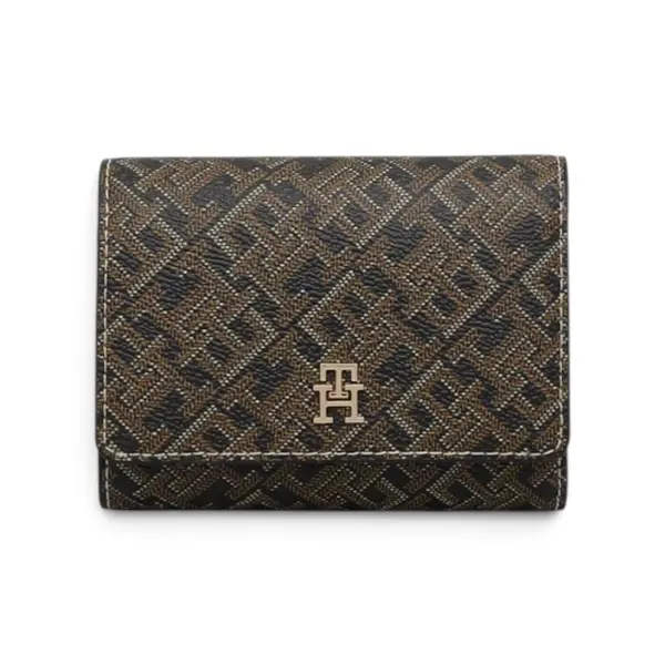AW0AW18998-0GJ-OS Tommy Hilfiger TH ICON TRIFOLD MONO PRINT Black Mix
