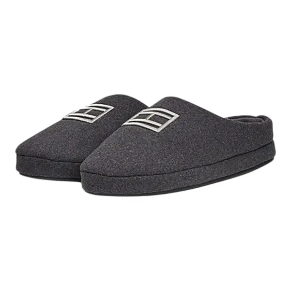 FM0FM05227-PTY Tommy Hilfiger muške kućne papuče Flag Warm Felt tamnosive