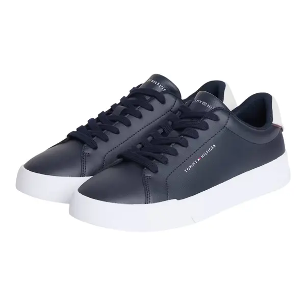 FM0FM05367-DW5 Tommy Hilfiger muške kožne tenisice TH Court Lth Detail tamnoplave