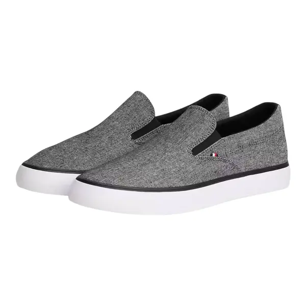 FM0FM05819-BDS Tommy Hilfiger muške slip-on tenisice Harlem Core II Chambray crne