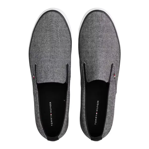 FM0FM05819-BDS Tommy Hilfiger muške slip-on tenisice Harlem Core II Chambray crne