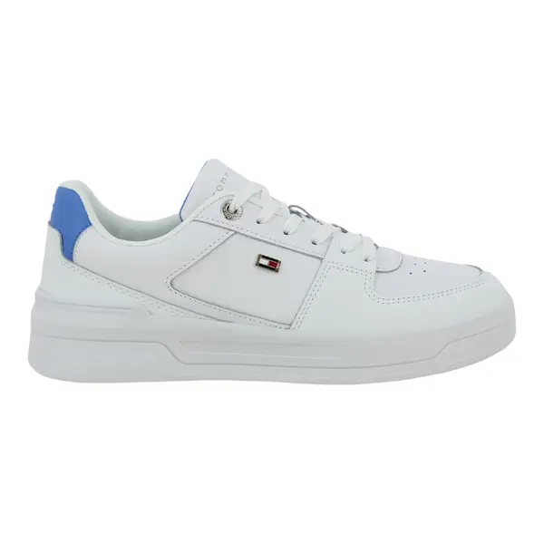 FW0FW08081-0K7 Tommy Hilfiger ženske kožne tenisice Flag Basket Sneaker bjela