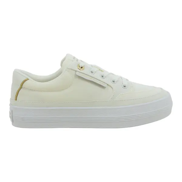 FW0FW08323-YBL TOMMY HILFIGER ESSENTIAL VULC TEXTILE Ecru White - Zenske platnene tenisice