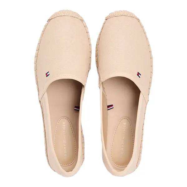 FW0FW08541-AB3 TOMMY HILFIGER FLAG CANVAS ESPADRILLE Clayed Pebble - Zenske platnene espadrile