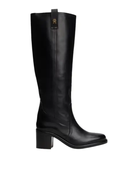 Tommy Hilfiger kožne visoke čizme Riding Long Boot FW0FW08777-BDS