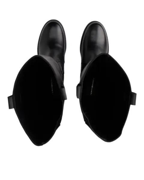 Tommy Hilfiger kožne visoke čizme Riding Long Boot FW0FW08777-BDS