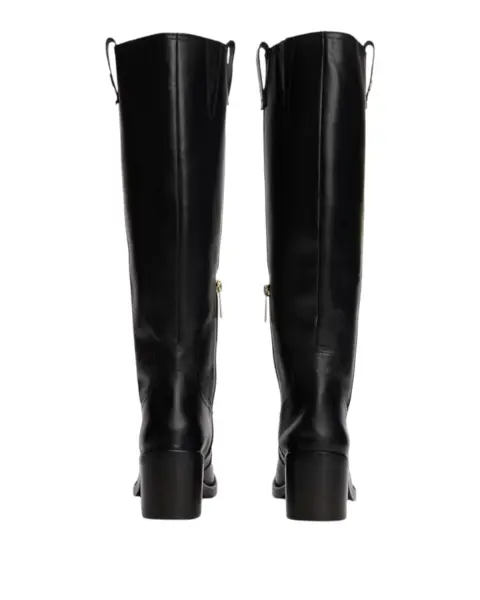 Tommy Hilfiger kožne visoke čizme Riding Long Boot FW0FW08777-BDS