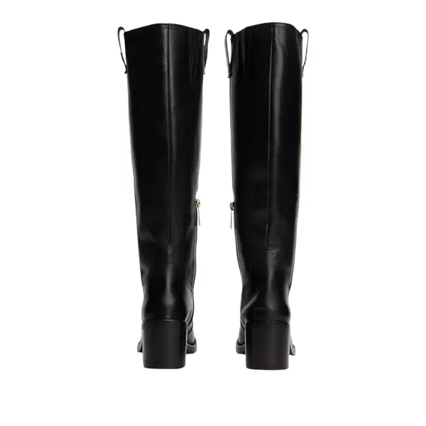 Tommy Hilfiger kožne visoke čizme Riding Long Boot FW0FW08777-BDS