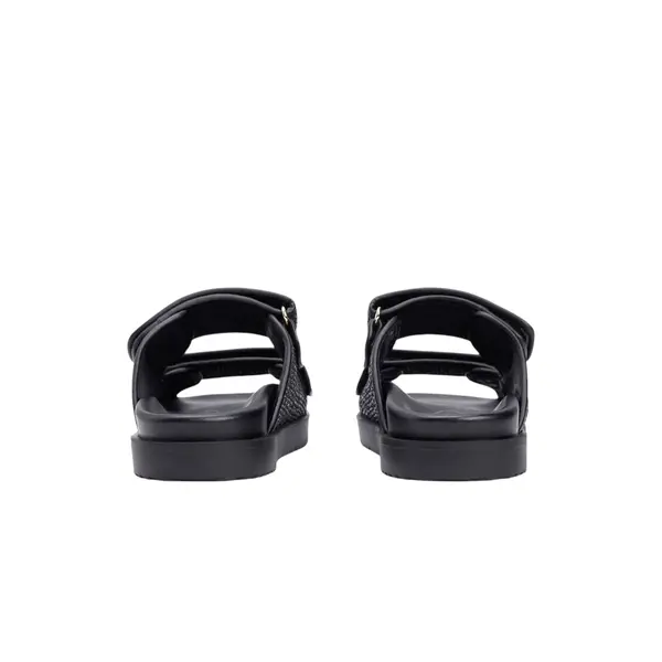FW0FW09122-BDS Tommy Hilfiger ženska natikača DOUBLE STRAP RAFFIA SANDAL Black