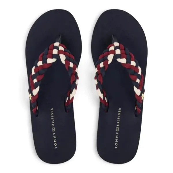 Tommy Hilfiger sandale na punu petu TH Wedge Braided Summer FW0FW09198-0GY