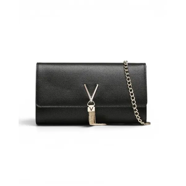 VBS1R401G-NERO/GOLD Crna torbica na preklop VBS1R401G - Valentino Bags