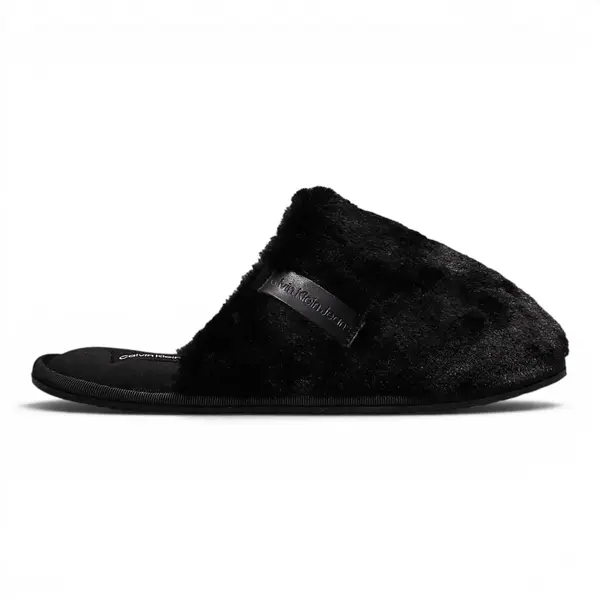 YW0YW01593-0GJ CK JEANS HOTEL SLIPPER FUR AFTER GLOW Triple Black