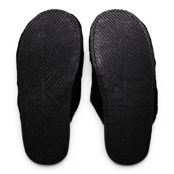 YW0YW01593-0GJ CK JEANS HOTEL SLIPPER FUR AFTER GLOW Triple Black