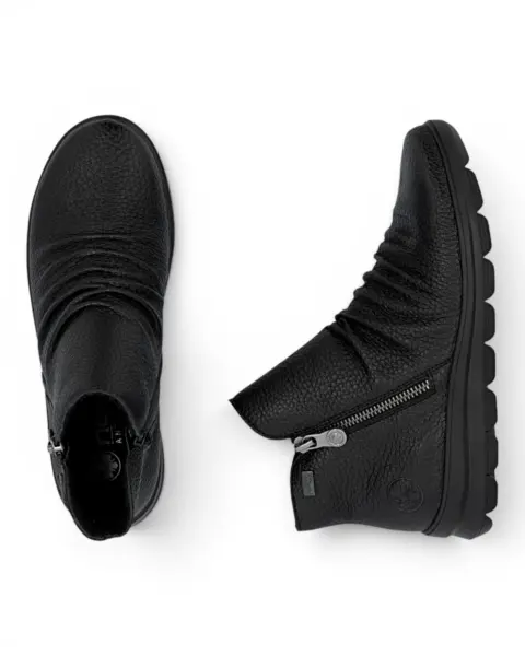 Z0056-00 Crne ženske gležnjače s patentom - Rieker
