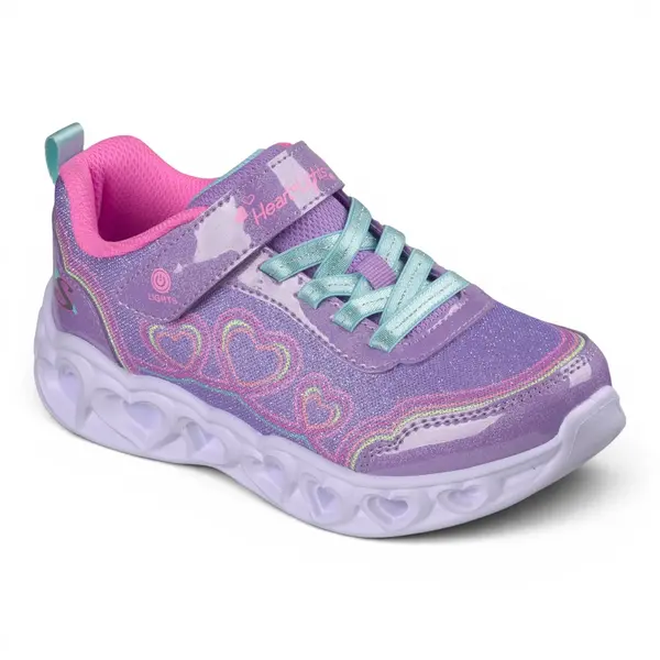 303736NC-LVMT Dječje Tenisice Heart Lights - Bubble Love - Skechers