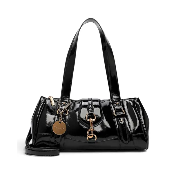 35012-100 Ženska shopper torba Marina / Lakirana crna - Tamaris