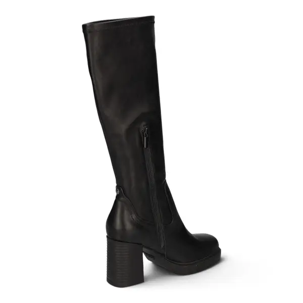 8237502-009 2Go Fashion- Visoke crne ženske čizme s blok petom