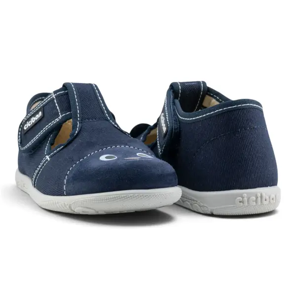 864434-NAVY Dječje papuce Teddy & Cat - Ciciban