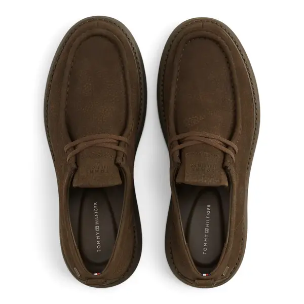 FM0FM05975-GV0 Smeđe kožne cipele na vezanje Moc Toe - Tommy Hilfiger