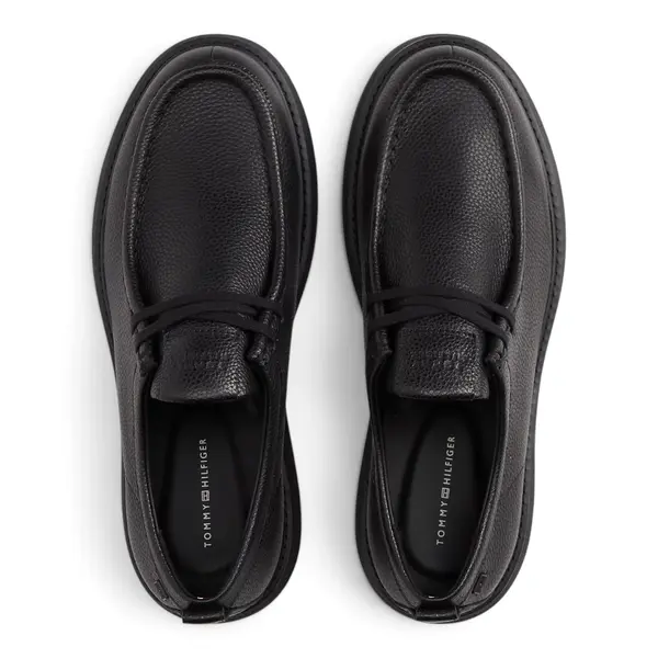 FM0FM06072-BDS Crne kožne cipele na vezanje Moc Toe - Tommy Hilfiger
