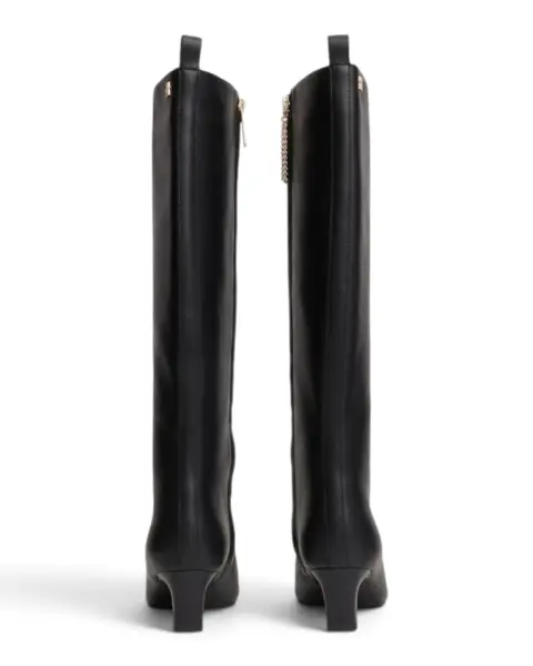 FW0FW09568-BDS Ženske visoke čizme Kitten Heel / Crna - Tommy Hilfiger