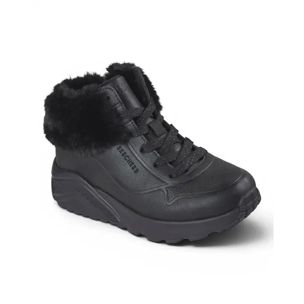 310928L-BBK Skechers UNO LITE-CUTE FUR YOU BBK