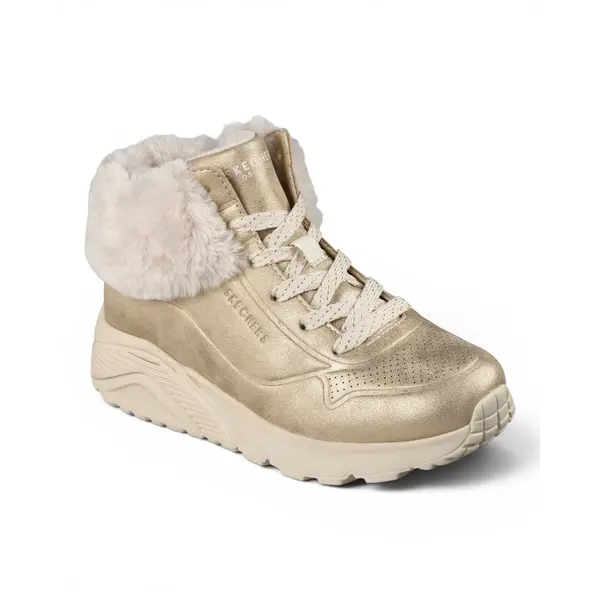 310928L-GLD Skechers UNO LITE-CUTE FUR YOU GLD