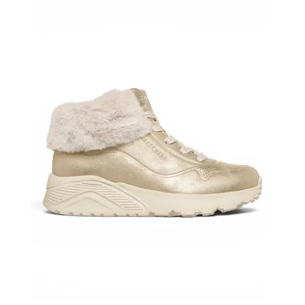 310928L-GLD Skechers UNO LITE-CUTE FUR YOU GLD