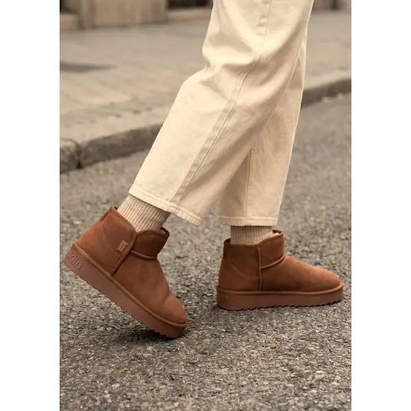 DFSH370021-TAN D.Franklin gležnjača s krznom NORDIC LOW basic tan