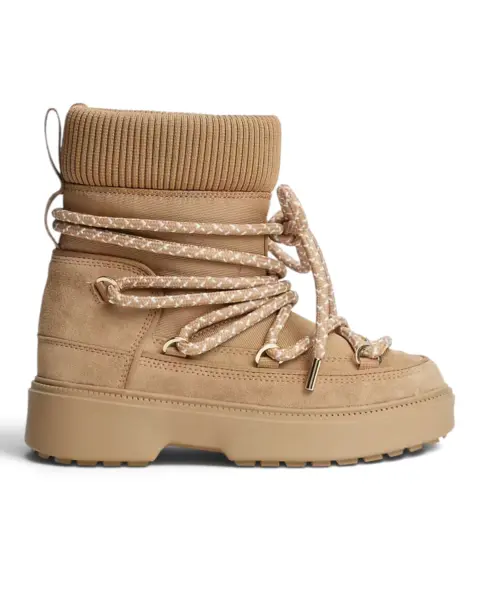FW0FW09546-RBC Tommy Hilfiger ženske čizme na vezanje, bež