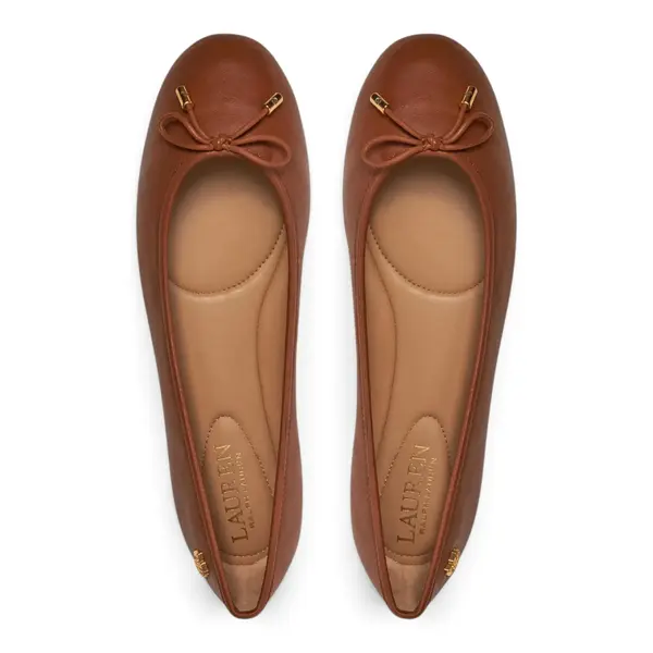 L802940603002 Polo Ralph Lauren ženske kožne balerinke, smeđe