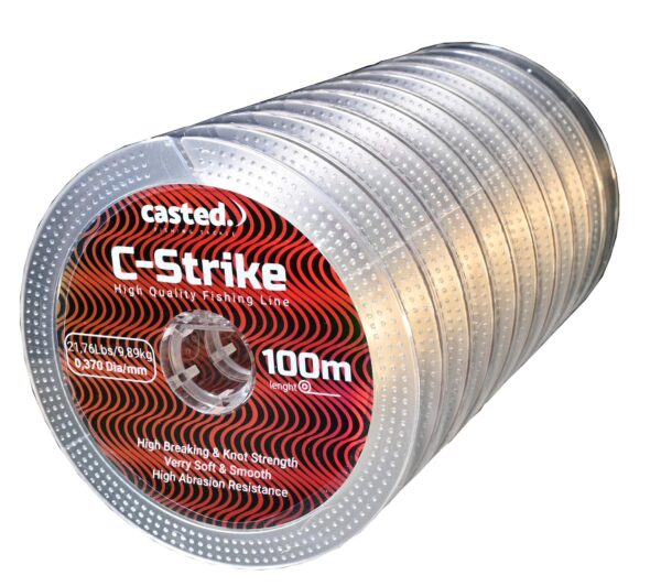 CAS 3064 CASTED najlon C-Strike 10x100M connected 0,62mm 53Lbs/23,70kg Clear