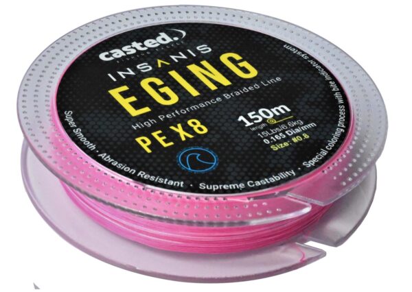 CAS 3114 Casted upredenica Insanis Egi x8 150m #0.6 0. 132mm 12Lb Pink