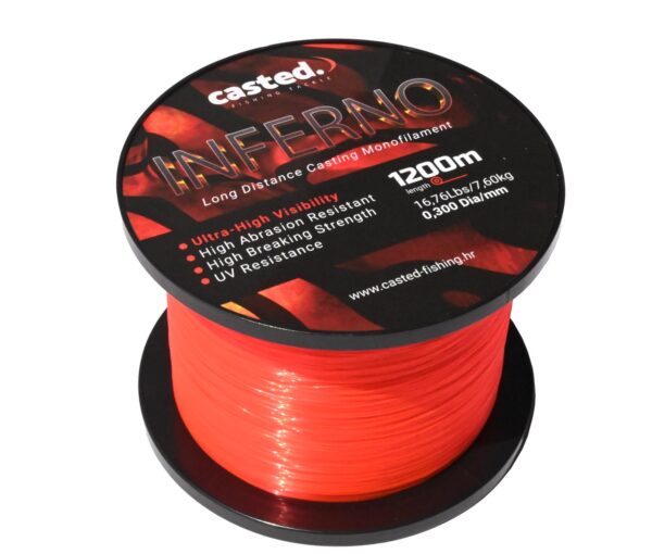 Casted Najlon Inferno Mono 1200m Neon Orange