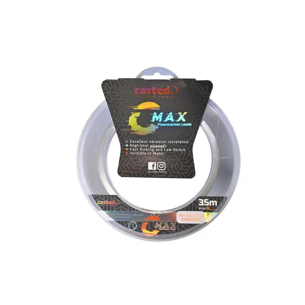 CAS 3050 CASTED Fluorocarbon C-Max Leader 35M 0,492mm 28,01Lbs/13,12kg